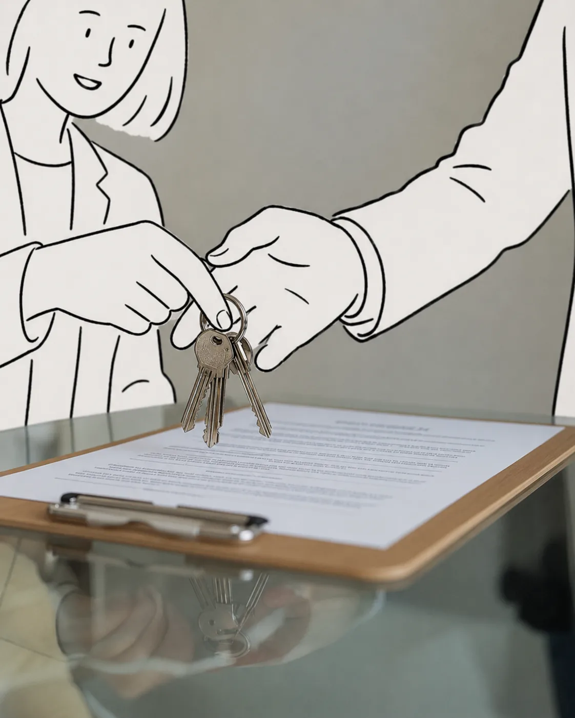 Remise des clés après une acquisition immobilière accompagnée par Noma Club